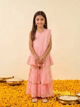 Nautinati - Regular Fit Foil Print Kurta And Sharara