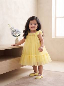 Blabber - Wear Frock And Booties - Lemon (Pack Of 2)