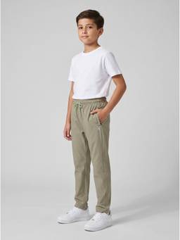 URBANBOYS CLUB - Light Grey Cotton Mid-Rise Track Pant