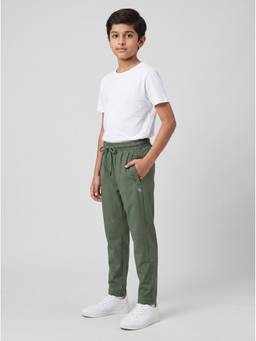 URBANBOYS CLUB - Light Grey Cotton Mid-Rise Track Pant
