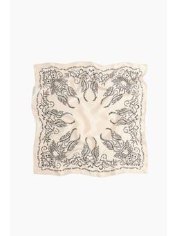 H&M - Women Off White Printed Silk Scarf