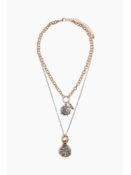 H&M - Women Gold Two-Strand Pendant Necklace