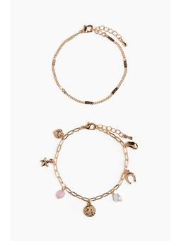 H&M - Women Gold 2-Pack Metal Bracelets