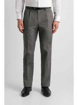 Van Heusen - Men Grey Solid Regular Fit Trouser
