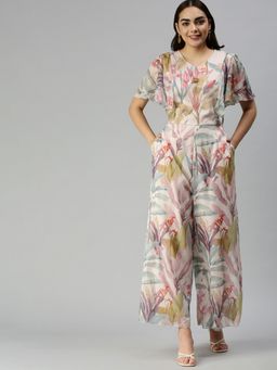 SHOWOFFFF - Women V-Neck Multi Printed Jumpsuit