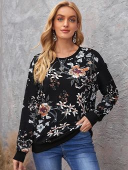 Oh Rare - Women Casual Regular Full Sleeves Floral Women Top
