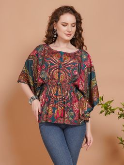 BOHOLYFE - Paisley Pop Fusion Kaftan Top