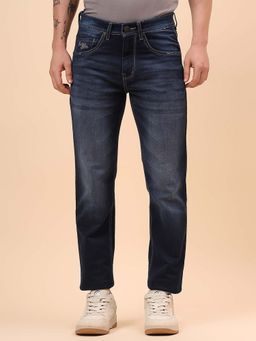 Cantabil - Men Blue Solid Straight Fit Jeans