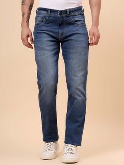 Cantabil - Men Blue Solid Straight Fit Jeans