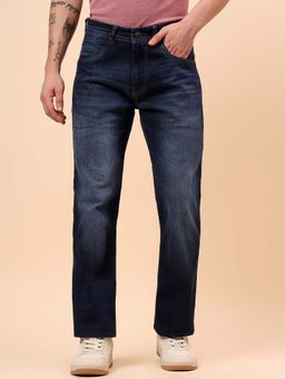 Cantabil - Men Blue Solid Straight Regular Fit Jeans
