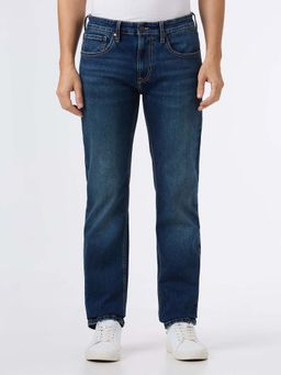 Pepe Jeans - Men Blue Mid Rise Straight Fit Stretchable Jeans