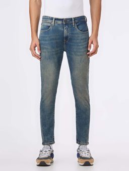 Pepe Jeans - Men Blue Mid Rise Skinny Fit Powerflex Jeans