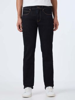 Pepe Jeans - Men Navy Blue Straight Fit Stretchable Jeans