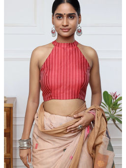 Sutra Art of Clothing - Crimson Stripes Stitched Blouse