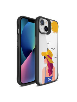 DailyObjects - Sun Tan Black Hybrid Clear Case Cover for iPhone 13 Mini 5.4 inch