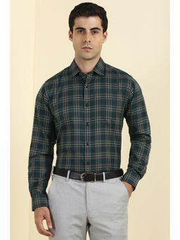 Allen Solly - Men Green Checks Full Sleeves Shirt