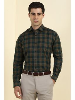 Allen Solly - Men Green Checks Full Sleeves Shirt