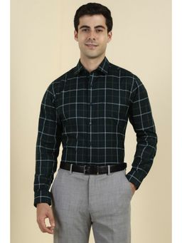 Allen Solly - Men Dark Green Checks Full Sleeves Shirt
