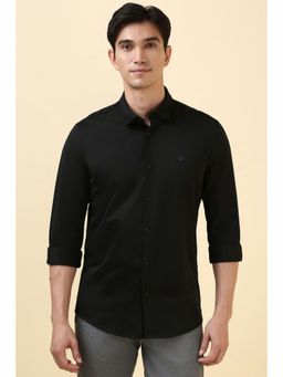 Allen Solly - Men Black Solid Full Sleeves Shirt
