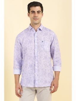 Allen Solly - Men Lavender Floral Print Full Sleeves Shirt