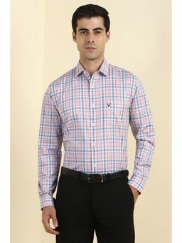 Allen Solly - Men Pink Checks Full Sleeves Shirt