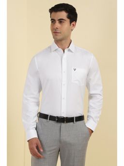 Allen Solly - Men White Solid Full Sleeves Shirt
