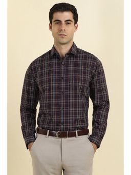 Allen Solly - Men Brown Checks Full Sleeves Shirt