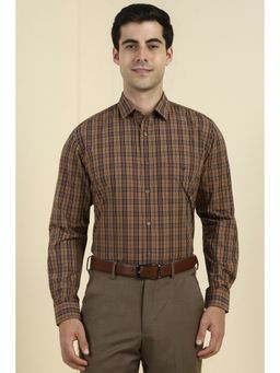 Allen Solly - Men Brown Checks Full Sleeves Shirt