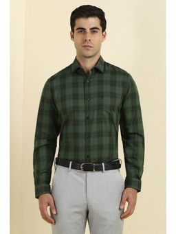Allen Solly - Men Green Checks Full Sleeves Shirt