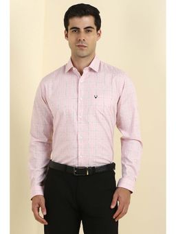 Allen Solly - Men Pink Checks Full Sleeves Shirt