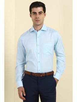Allen Solly - Men Light Blue Textured Full Sleeves Shirt