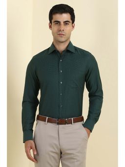 Allen Solly - Men Green Textured Full Sleeves Shirt