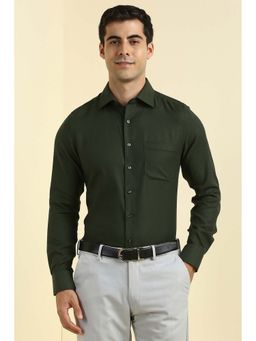 Allen Solly - Men Green Textured Full Sleeves Shirt