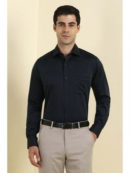 Allen Solly - Men Grey Stripes Full Sleeves Shirt