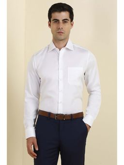 Allen Solly - Men White Solid Full Sleeves Shirt