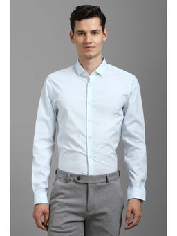 Louis Philippe - Men Light Blue Print Full Sleeves Shirt