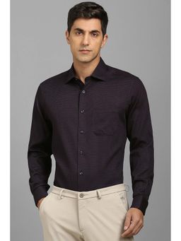 Louis Philippe - Men Brown Textured Full Sleeves Shirt