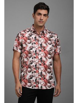 Louis Philippe - Men Multi-Color Slim Fit Floral Print Half Sleeves Shirt