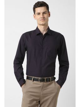 Peter England - Men Navy Blue Print Full Sleeves Shirt