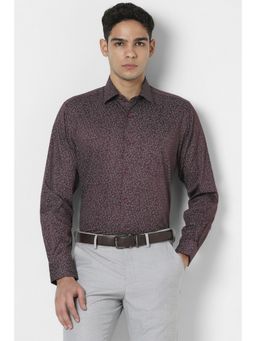 Van Heusen - Men Purple Print Full Sleeves Shirt