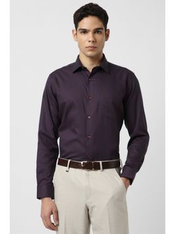 Van Heusen - Men Purple Regular Fit Full Sleeves Shirt