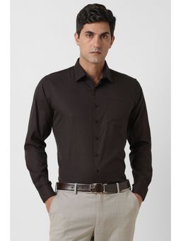 Van Heusen - Men Brown Full Sleeves Shirt