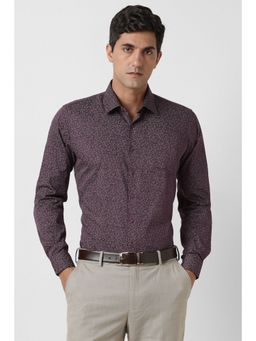 Van Heusen - Men Purple Print Full Sleeves Shirt