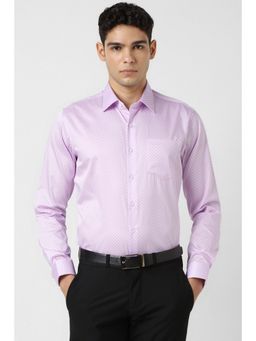 Van Heusen - Men Purple Checks Full Sleeves Shirt