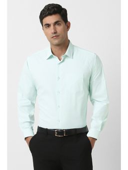 Van Heusen - Men Green Solid Full Sleeves Shirt