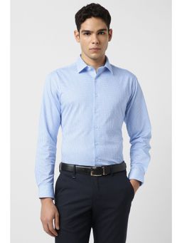 Van Heusen - Men Blue Slim Fit Print Full Sleeves Shirt