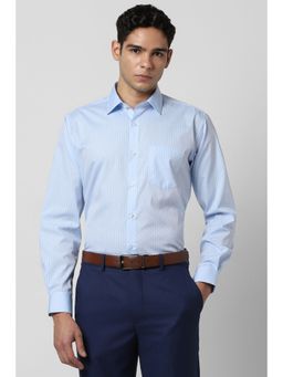 Van Heusen - Men Blue Checks Full Sleeves Shirt