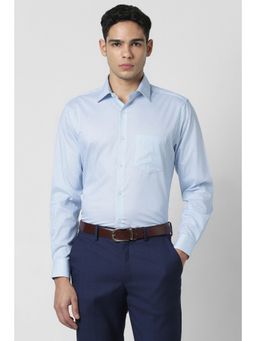 Van Heusen - Men Blue Print Full Sleeves Shirt