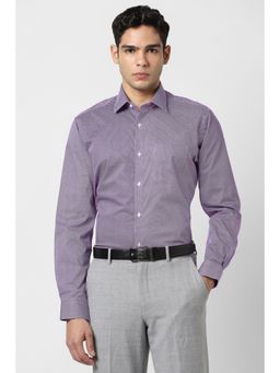 Van Heusen - Men Purple Print Full Sleeves Shirt