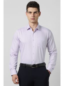 Van Heusen - Men Lavender Textured Full Sleeves Shirt